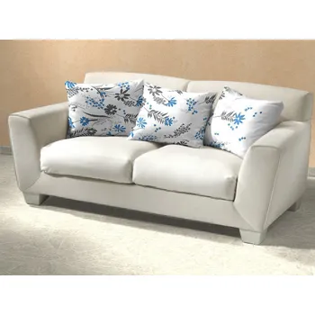 Povlak na dekorativní polštářek Povlak na polštář 40x40 krep KOMFORT Agáta denim na bílém