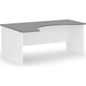 Psací stůl B2B Partner Ergonomický kancelářský psací stůl PRIMO WHITE, 180x120 cm, levý, bílá/grafit