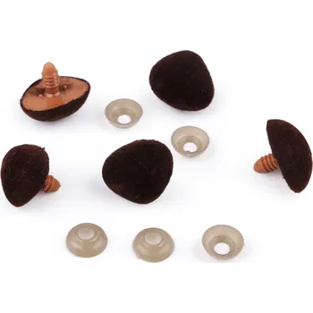 Příze Bezpečnostní nosík sametový Hnědý 20x25 mm (Bezpečnostní nosík sametový Hnědý 20x25 mm)