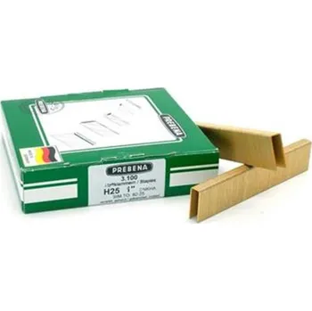 Průmyslová sponka Prebena H-25 CNK HA - Spony do sponkovačky výška 25 mm šíře 8,6 mm, (bal. 3 100ks)