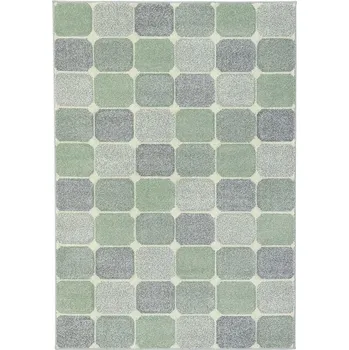Koberec Breno Kusový koberec PORTLAND 172/RT4G, 67x120 cm, Zelená/Vícebarevné