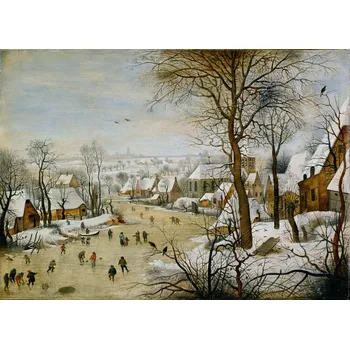 Plakát Plakát, Obraz - Winter Landscape with Birdtrap, 1601, Pieter the Younger Brueghel