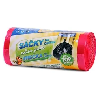 Pytle na odpadky Sáček-odpad 30l 15mi, 50x60cm červené 50ks