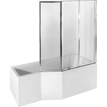 Vanová zástěna Besco Vanová zástěna AMBITION PREMIUM 3 130140 (130x140 cm | Transparent)