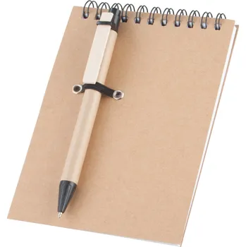 Blok Negundo poznámkový blok s kuličkovým perem přírodní