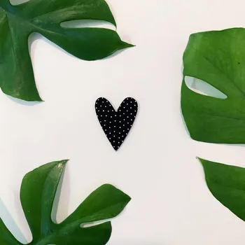 Brož Brož Srdce černé - Bramboo 28796