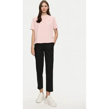 Pánské kalhoty Tommy Hilfiger Chino kalhoty Travel WW0WW43632 Černá Slim Fit 40