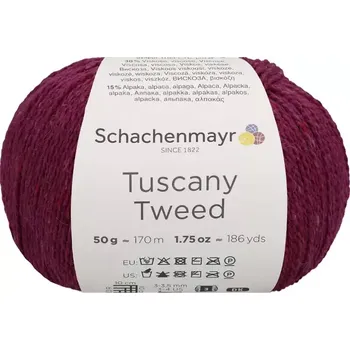 Příze Schachenmayr Tuscany Tweed 34 Malinová (Přírodní směsová příze Tuscany Tweed Himbeer)