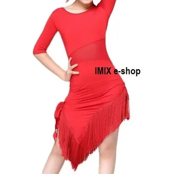 Dívčí šaty Dívčí šaty na latinu Loreta Sytě červená 120