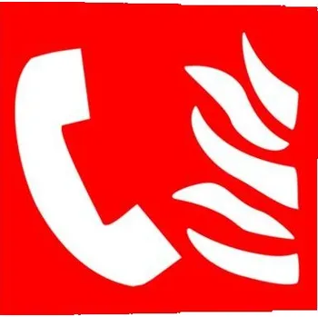 Značení Traiva s.r.o. Ohlašovna požáru fotoluminiscenční Verze: Plast 150 x 150 mm tl. 1.1 mm - fotoluminiscenční - Kód: 00572