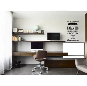 Samolepící dekorace Home Deco Nálepka na zeď - Moto - "Nikdy se nevzdávej" 25x50cm