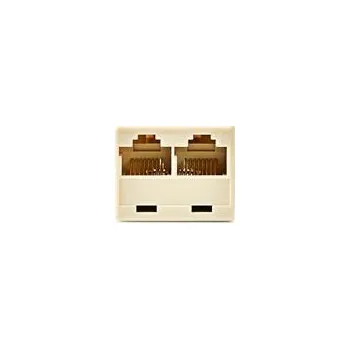 Elektrická zásuvka Nedis CTGB90991IY - Telecom Network Splitter | RJ45 Zásuvka | 2x RJ45 Female | Poniklované | Slonová Kost | PVC | Box