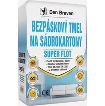 Průmyslové lepidlo Den Braven 00413GY - Bezpáskový tmel na sádrokartony SUPER FLOT (25kg)
