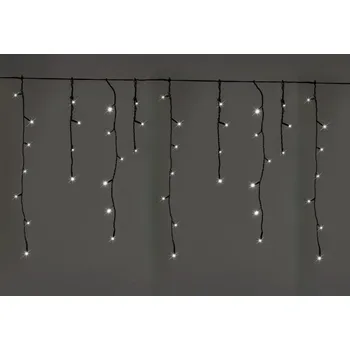 Vánoční dekorace Venkovní LED vánoční závěs 10 m černá