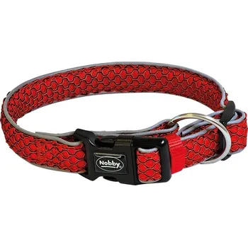 Obojek pro psa Nobby plochý obojek MESH AIR červená M-L