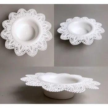 Miska krajková , bílá