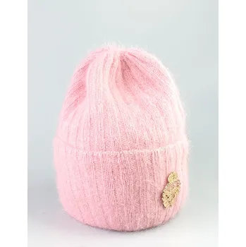 Čepice Stylová růžová čepice z alpaky LORETTA, VELIKOST UNI