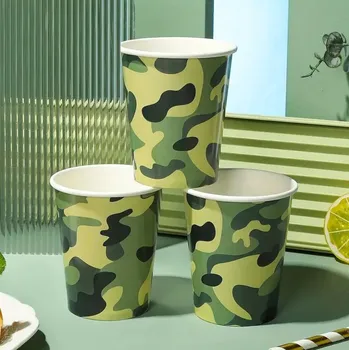 Jednorázové nádobí Kelímek papírový maskáčový - jednorázový