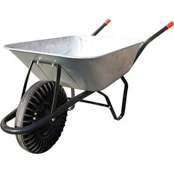 Kolečko 11916 - Kolečko stavební, pracovní 80L plný bantam samonostný, Zn korbička,pevná osa