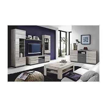 Obývací stěna Obývací stěna SOLO dub sand / dvířka šedé matné