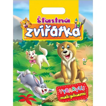 omalovánky Šťastná zvířátka – kreativní kniha se samolepkami