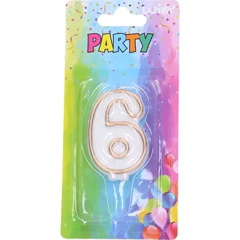 Dortová svíčka Wiky Dortová svíčka 6 zlatá