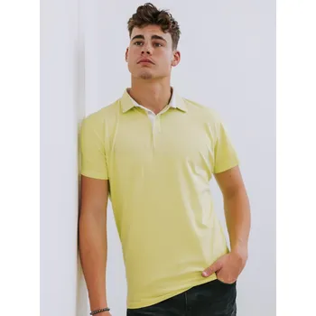 Pánské tričko Pánské POLO triko VSB VUGO v pastelově-žluté barvě, VELIKOST M