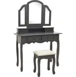 Toaletní stolek se stoličkou šedý 100 x 40 x 146 cm pavlovnia IM_289325
