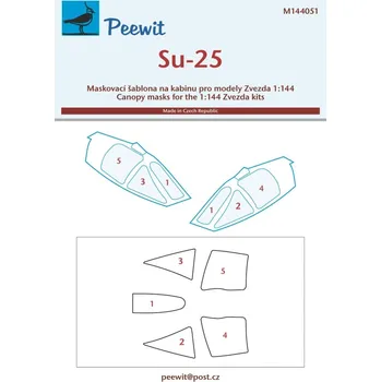 Plastikový model 1/144 Canopy mask Sukhois SU-25 (ZVE)