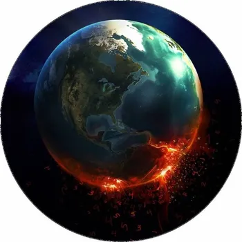 Jedlá dekorace na dort Jedlý papír planeta Země 19,5 cm