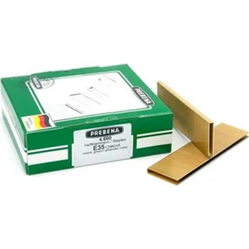 Průmyslová sponka Prebena E-35 CNK HA - Spony do sponkovačky výška 35 mm šíře 5,7 mm, (bal. 4 600ks)