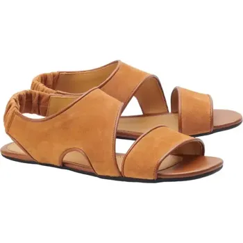 Dámské sandále ZAQQ CISQA 36-43 NAPPA/VELUR Dvouvrstvá hlazená i broušená kůže Hnědá 40