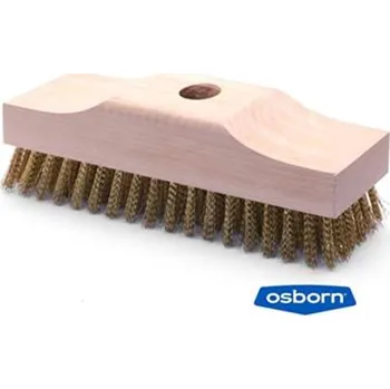 Drátěný kartáč Osborn 0001122596 - Mosazné škrabací koště, kartáč šíře 210 mm, 6x18 řad, mosazný drát