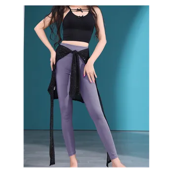 Dámské legíny Dámské taneční a fitness legíny v pastelových barvách Fialová M