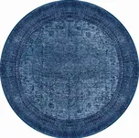 ASIR Kulatý koberec (150 cm) DORIAN CHENILLE - DARK BLUE AL modrý