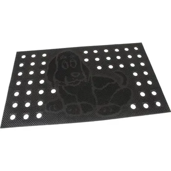 Rohožka Gumová vstupní děrovaná kartáčová rohož Dog - 75 x 45 x 0,7 cm (70808952) FLOMAT