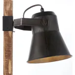 Brilliant Stolní lampa Plow, černá/dřevo tmavé černá, tmavé dřevo 1 x 10 W - Doprava zdarma