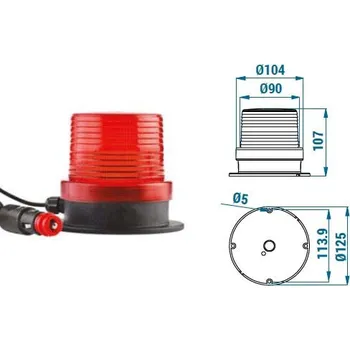 Maják LED maják 90 mm s magnetem TERMSB0900