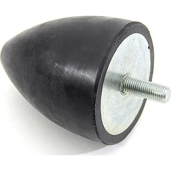 Černý gumový doraz tvaru kužele se šroubem FLOMA - průměr 11,5 cm x 13,6 cm (87651187) FLOMAT