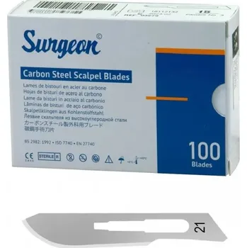 ZSZ Čepelky skalpelové karbonové Surgeon č.21 - 100 ks