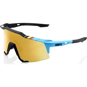 cyklistické brýle Brýle 100% SPEEDCRAFT - BWR Black - Soft Gold Mirror Lens