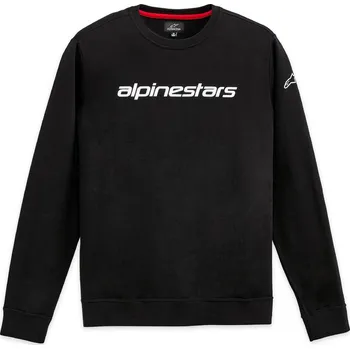 Pánská mikina mikina LINEAR CREW 3, ALPINESTARS (černá/bílá)