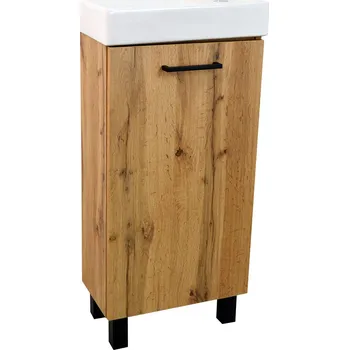 Koupelnový nábytek A-Interiéry Koupelnová skříňka s keramickým umyvadlem Leonidas OW 40 P/L