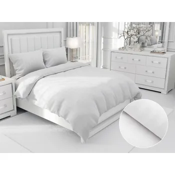 Povlečení Damaškové ložní povlečení Atlas Gradl bílé proužky 22 mm DM-008 Jednolůžko 140x200 a 70x90 cm