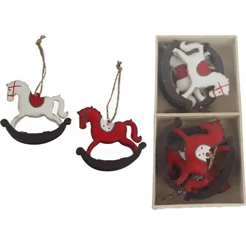 Vánoce Koník k zavěšení, 6 ks K3733