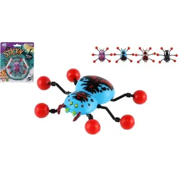 Hračka Teddies Pavouk lezoucí po skle plast 8 x 6 cm 4 barvy