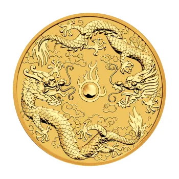 1 unce zlatá mince Austrálie drak & drak 2020