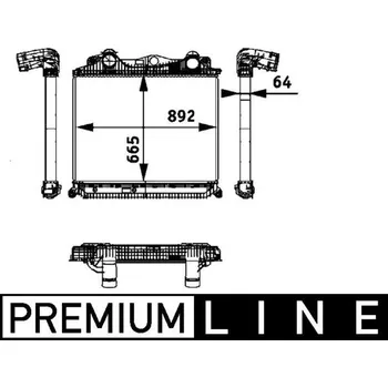 Chladič motoru Chladič turba MAHLE CI 119 000P