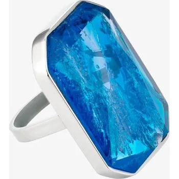 Šperk Preciosa Prsten z chirurgické oceli Ocean s českým křišťálem Preciosa, akva 7446 67 Velikost: C (průměr 18mm, CZ 57)