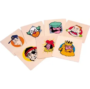 Dřevěná hračka Legler Small foot by Narozeninové talíře Veselé hlavy